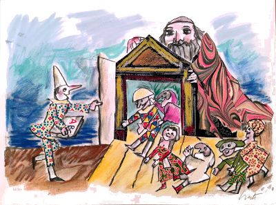Pinocchio e il teatro dei burattini Luzzati