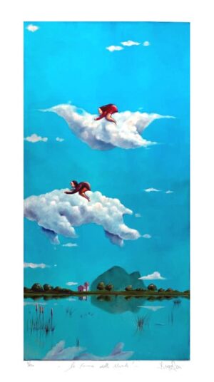 Diego Santini la forma delle nuvole cm. 40*70 fine art